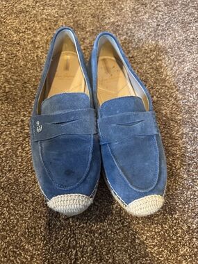 Sam Edelman Blue Suede Espadrille Loafers